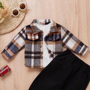 Baby plaid overcoat - Shacket